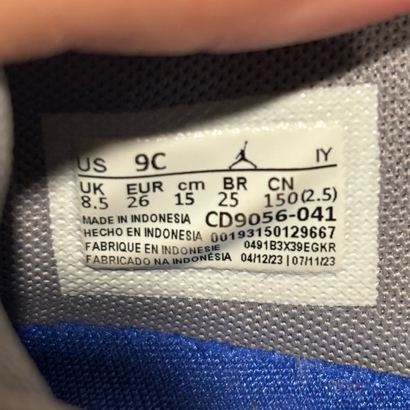 Nike Air Jordan Legacy 312 Low Sneakers Blue Royal Black Toddler Size 9C Shoes - Picture 10 of 10